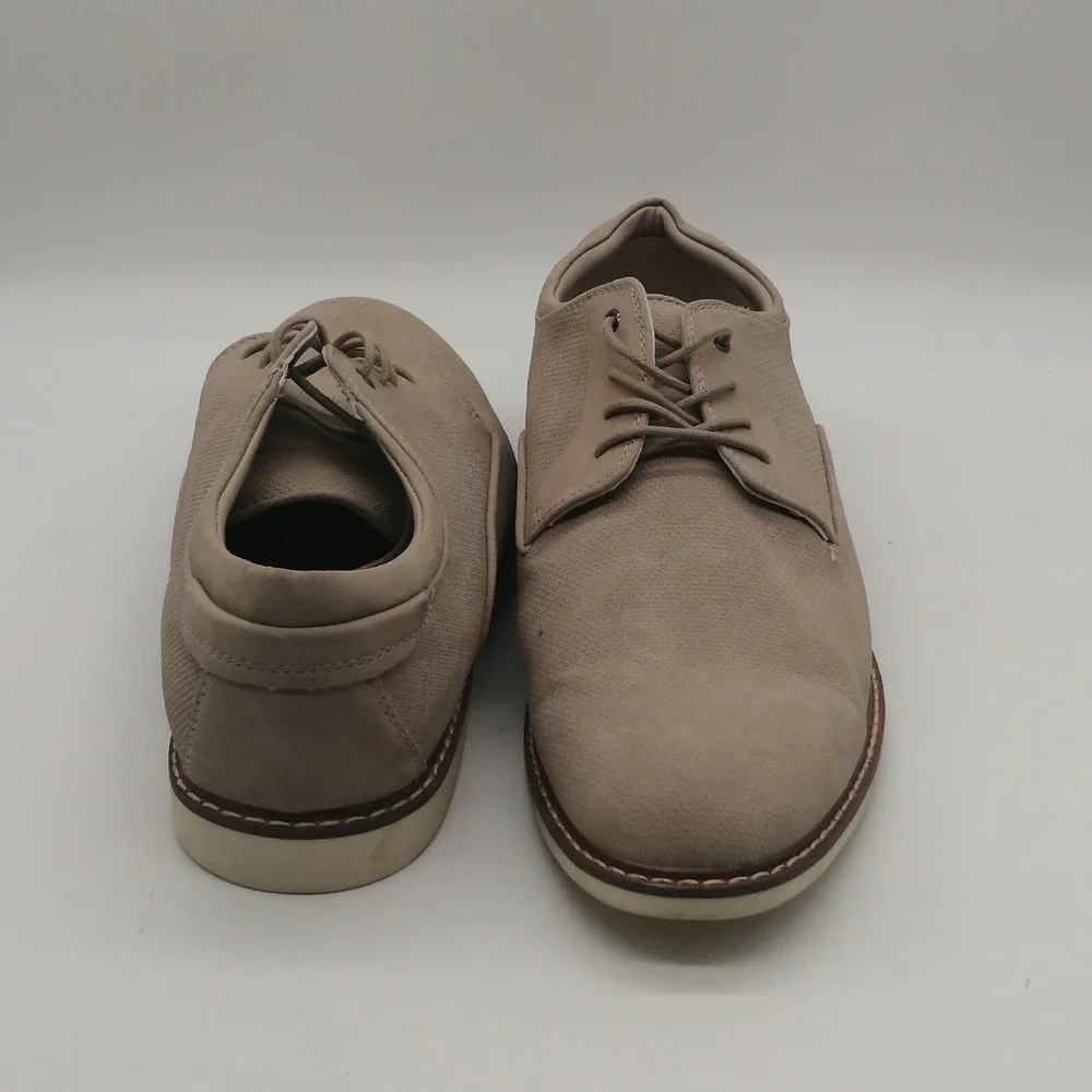 Abound Shoes Mens Oxford Scottie Tan Lace Up Almond Toe Low Block Heel 13